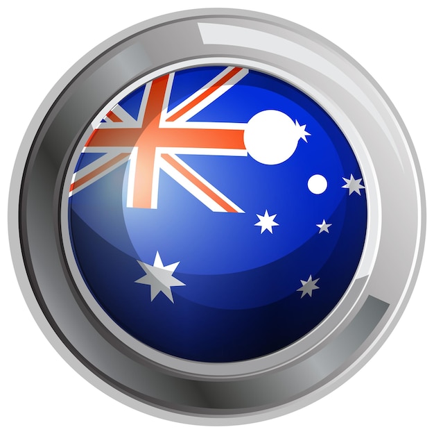 Bandeira da Austrália em ícone redondo