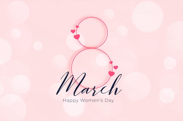 Bandeira de 8 de março elegante dia feliz das mulheres