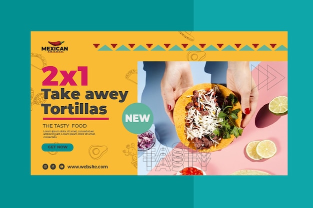 Bandeira de restaurante mexicano