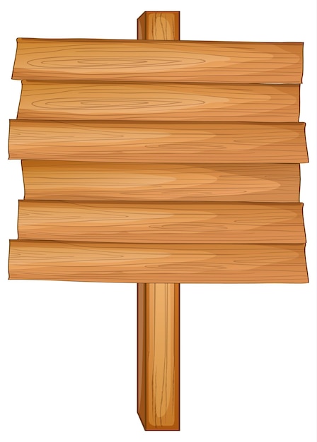 Bandeira de sinal de madeira vazia isolada