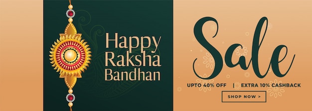 Bandeira de venda feliz raksha bandhan