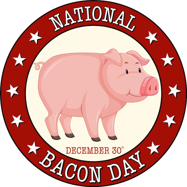 Vetor grátis bandeira do dia internacional do bacon