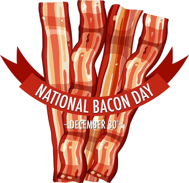 Vetor grátis bandeira do dia internacional do bacon