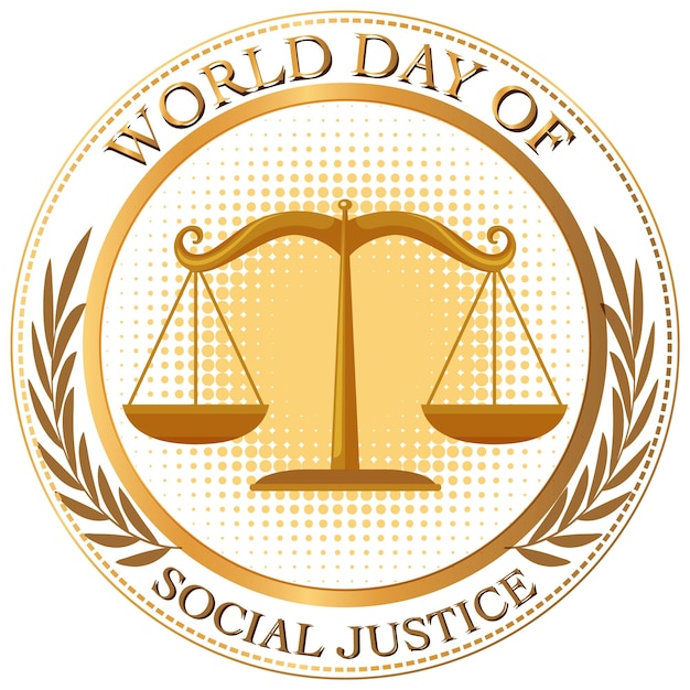 Vetor grátis bandeira do dia mundial da justiça social