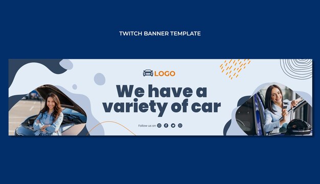 Bandeira twitch da locadora de veículos