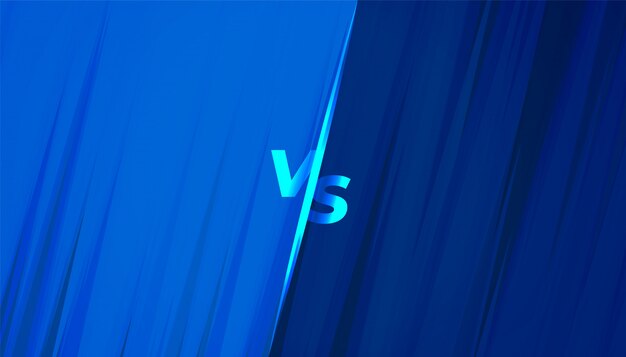 Vetor grátis banner azul versus vs para competição e desafio