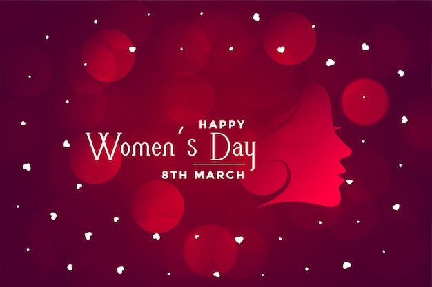 Banner de bokeh bonito feliz dia das mulheres