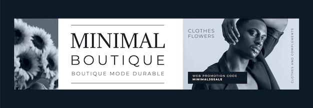 Banner de contração de boutique mínimo plano