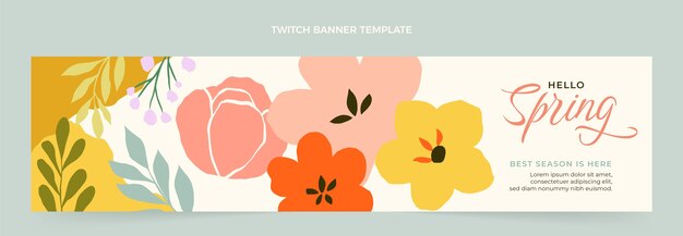 Banner de contração de primavera plana