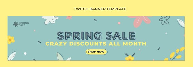 Banner de contração de primavera plana