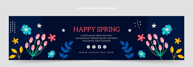 Banner de contração de primavera plana
