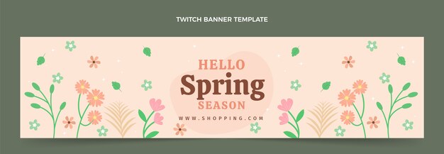 Banner de contração de primavera plana