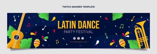 Banner de contração de show de dança plana