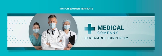 Vetor grátis banner de contração médica gradiente