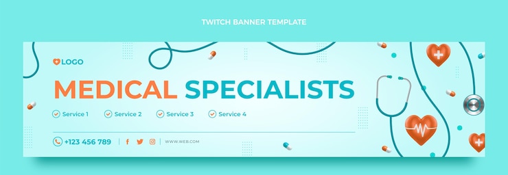 Vetor grátis banner de contração médica realista