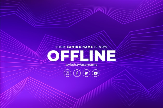 Vetor grátis banner de contração offline abstrata