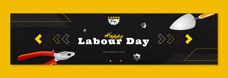 Vetor grátis banner de contração realista do dia do trabalho