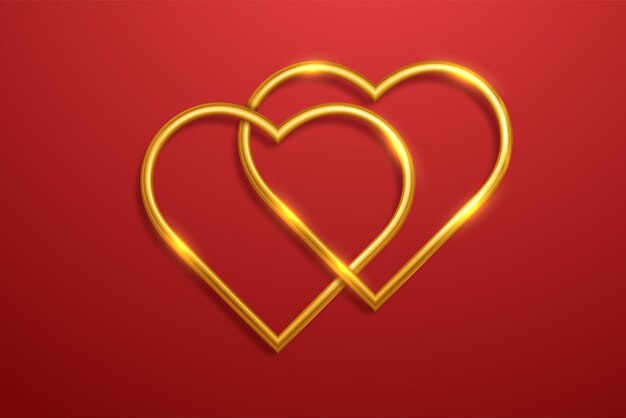 Banner de feliz dia dos namorados com balões 3D de coração vermelho