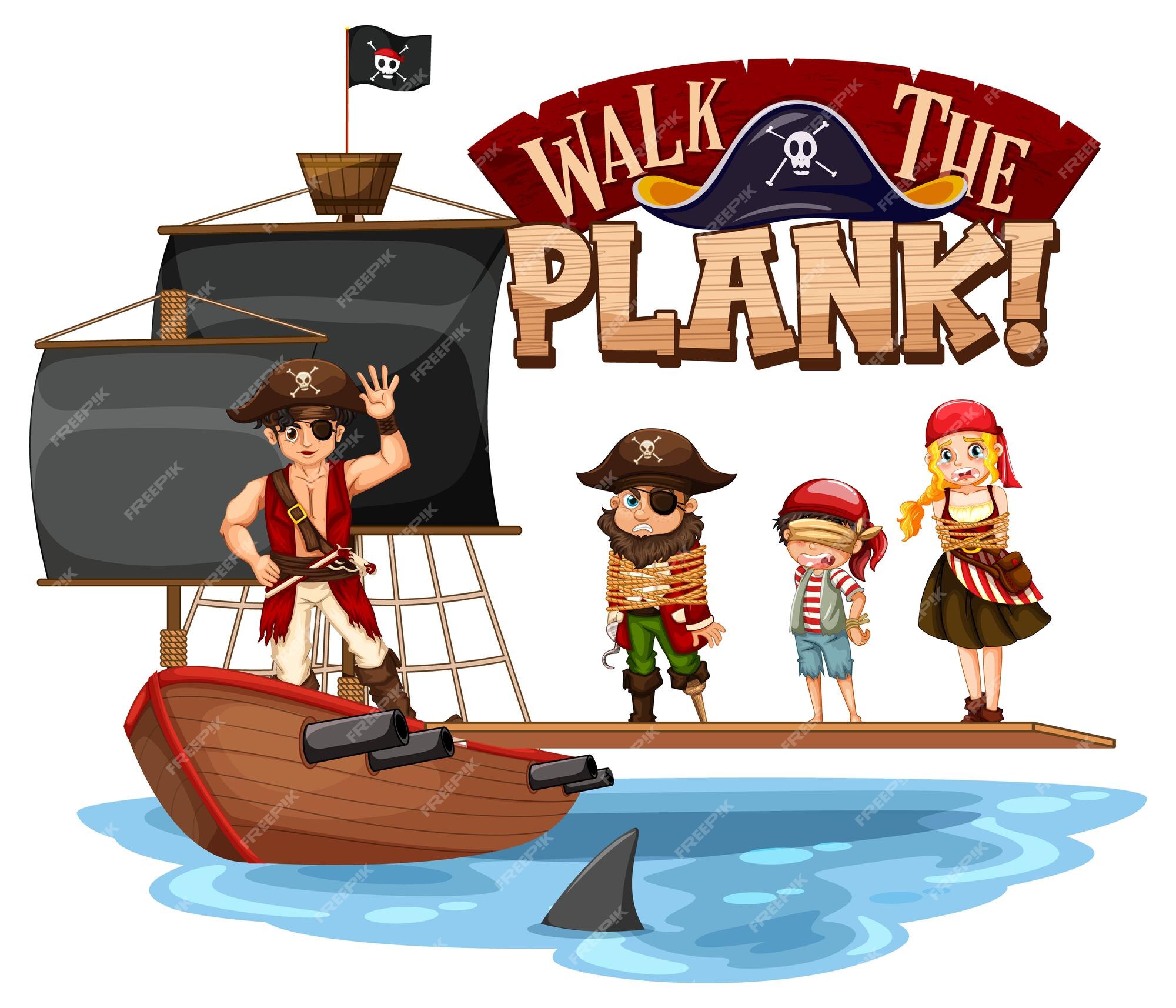 walk the plank piratas ao mar