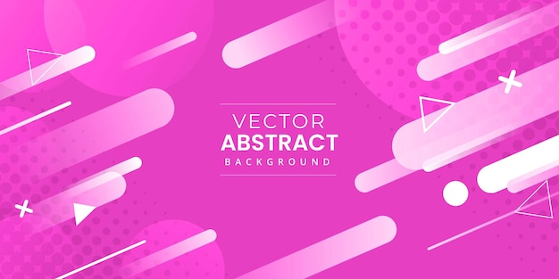 Vetor grátis banner de fundo abstrato multiuso rosa brilhante de memphis