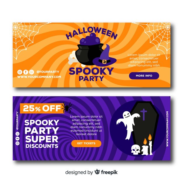 Banner de Halloween para sites online