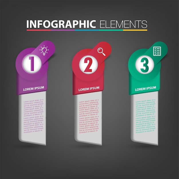Banner de infográficos de modelo de caixa de texto moderno Vetor Premium