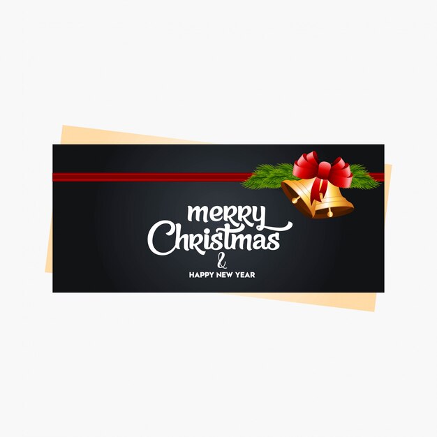 Banner de Natal com decoração elegante