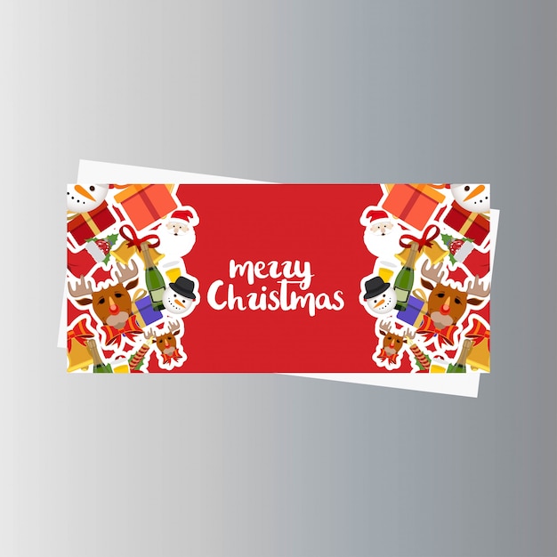 Banner de natal com decoração elegante