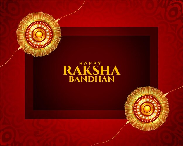 Banner de ocasião raksha bandhan feliz com design realista de rakhi