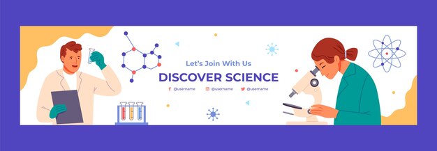 Banner de Twitch de pesquisa científica
