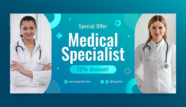 Banner de venda de serviço de saúde hospitalar