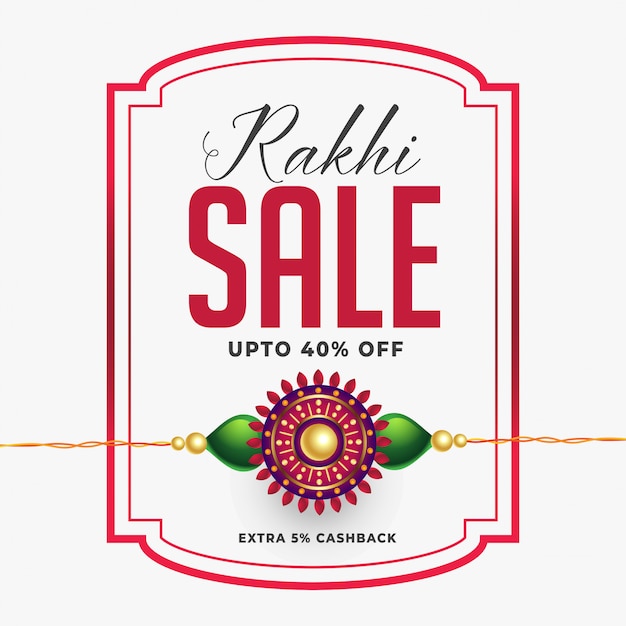 Banner de venda rakhi com detalhes da oferta