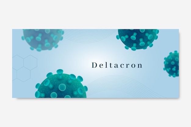 Vetor grátis banner deltacron gradiente