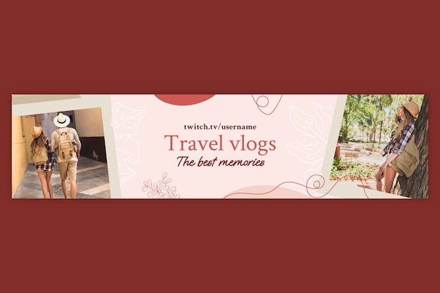 Banner desenhado à mão para viagens