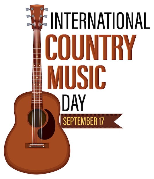 Vetor grátis banner do dia internacional da música country