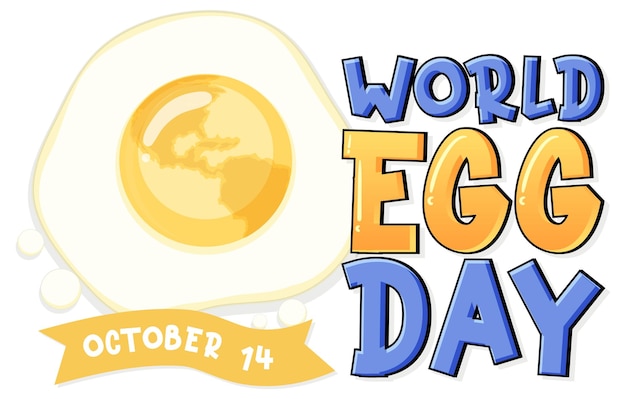 Banner do dia mundial do ovo ou design de logotipo