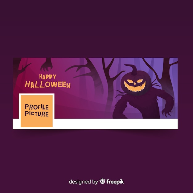 Banner do facebook com o conceito de halloween