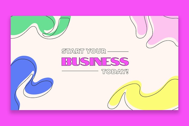 Banner do youtube de empresário criativo abstrato