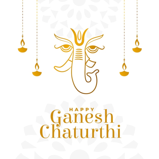 Banner festival indiano ganesh chaturthi com design realista lord ganesha