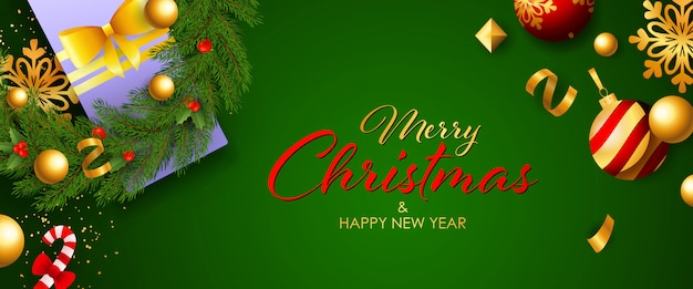 Banner festivo de feliz natal