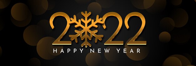 Banner gradiente de feliz ano novo de 2022