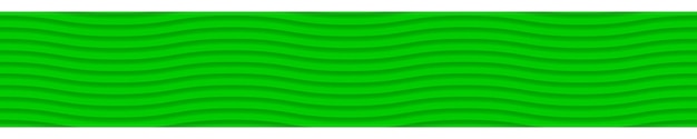 Banner horizontal abstrato de linhas onduladas com sombras em cores verdes