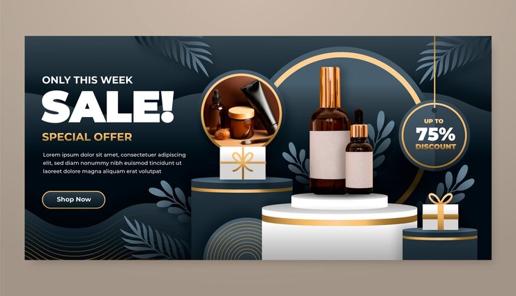 Vetor grátis banner horizontal do pódio em estilo de papel