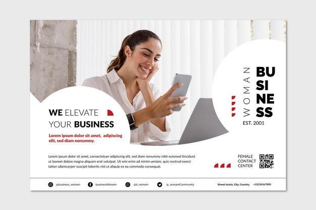 Banner horizontal empresária