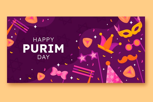Banner horizontal plano purim