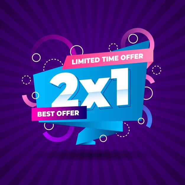 Banner promocional de oferta especial por tempo limitado