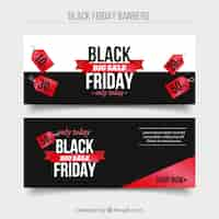 Vetor grátis banners black friday em estilo moderno