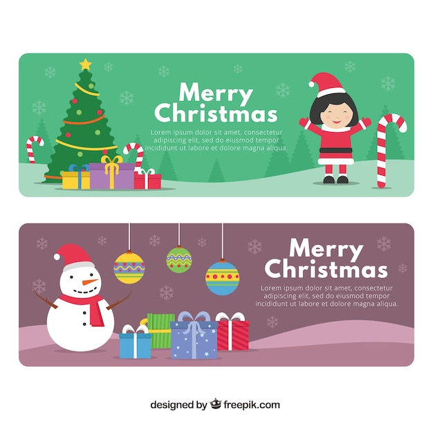 Banners com bons personagens de natal