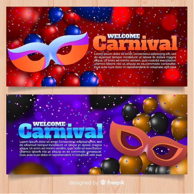 Banners de carnaval lindo