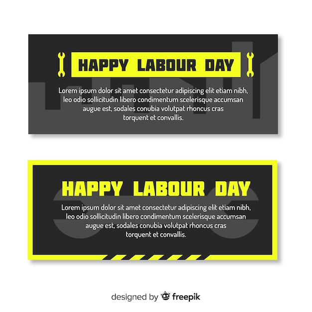 Banners de feliz dia do trabalho